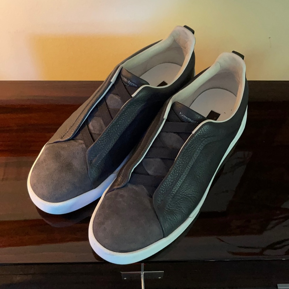 Authentic Ermenegildo Zegna Triple stitch slip on